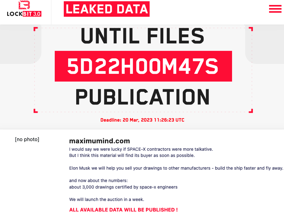 ransomware-group-claims-theft-of-valuable-spacex-data-from-contractor